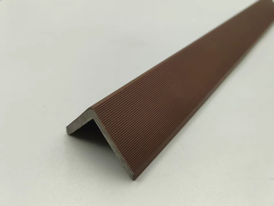 Wall Panel End Trim Light Brown Finish Composite Edge Trim Main View Solid Furniture UK