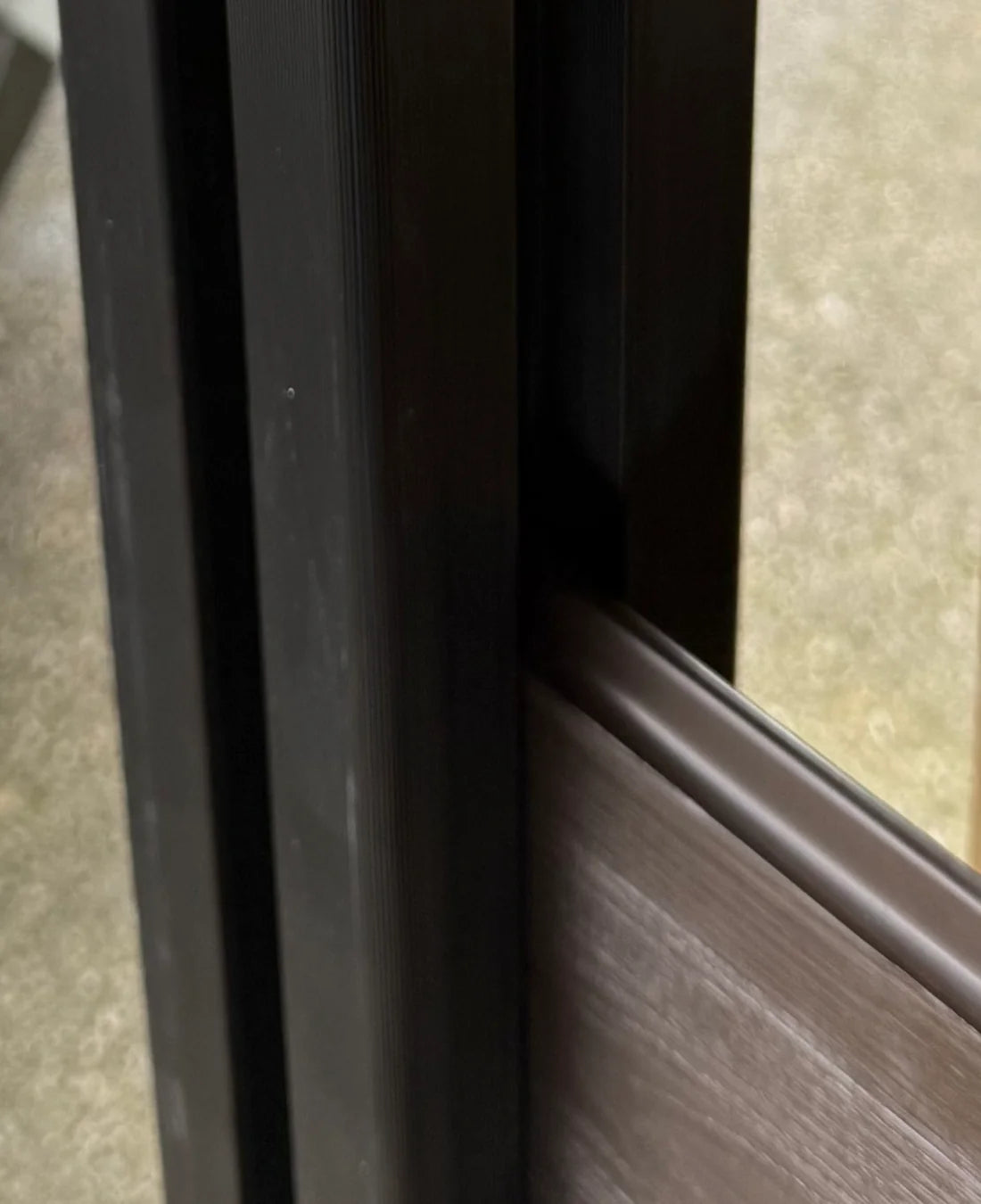Walnut composite fence panels completed installation view by Solid Furniture UK