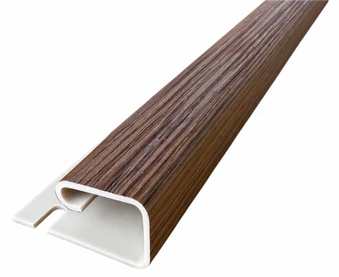 Walnut wall panel end trim UK by Solid Furniture LTD showing precise finishing profile for seamless panel edges