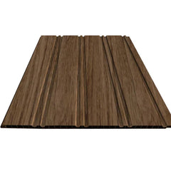 Waterproof walnut seamless multi-width WPC wall panels 30x240cm by Solid Furniture UK