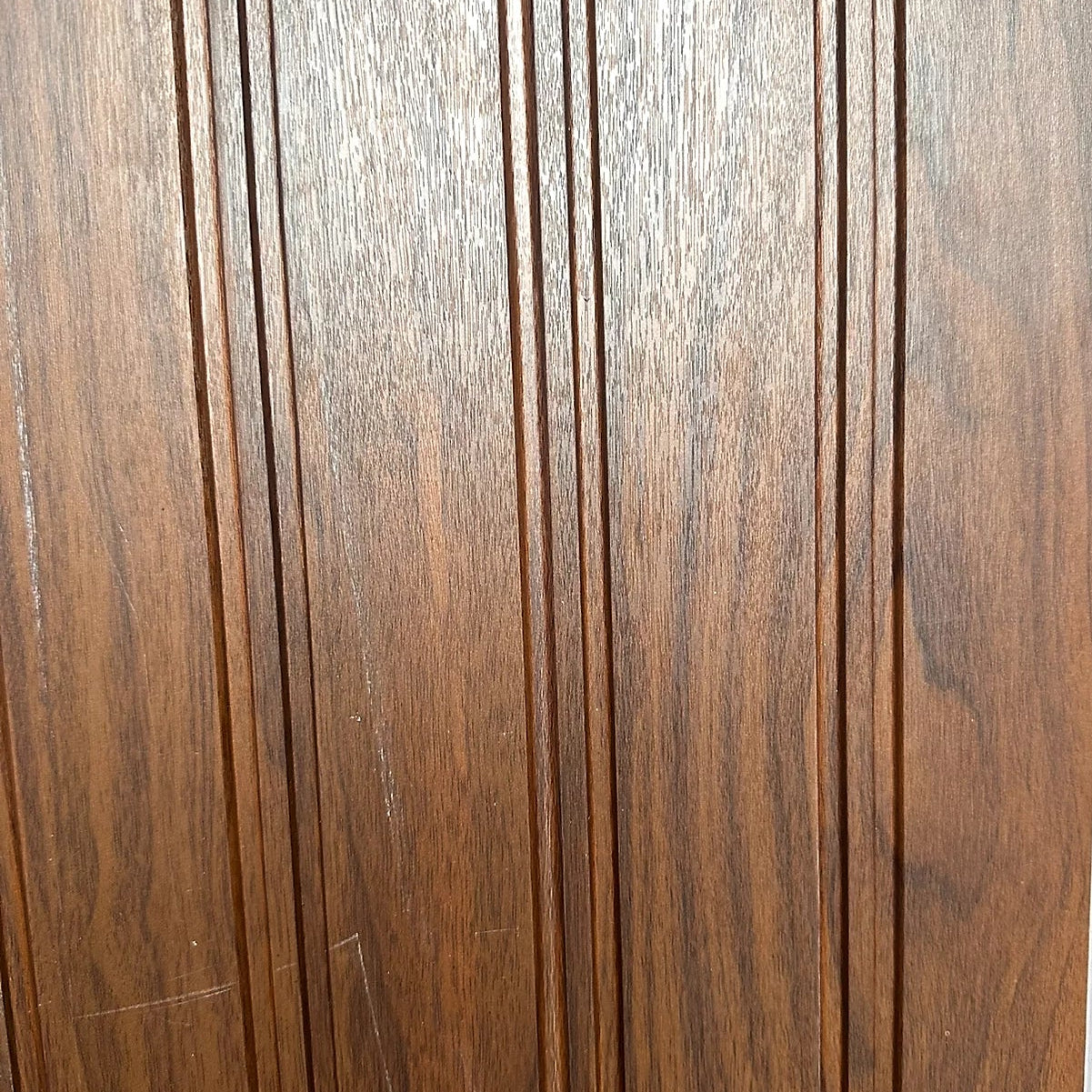 Original view of waterproof walnut WPC wall panel by Solid Furniture UK