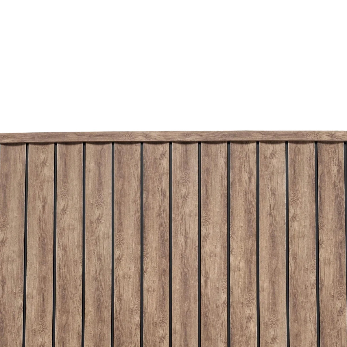 Walnut Wave wall panelling installed in a dining area UK
