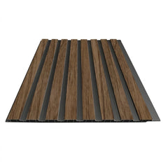 Walnut WPC slatted wall panel 30x240cm – Solid Furniture UK