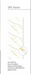 White and gold marble PVC wall panel 90x240cm, waterproof and easy to install Solid Furniture UK