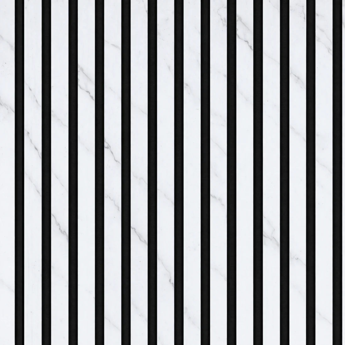 Close-up detail of white marble acoustic slatted wall panel 60x280cm showing texture and finish solid furniture UK