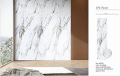 Waterproof white marble PVC wall panel for modern interior walls