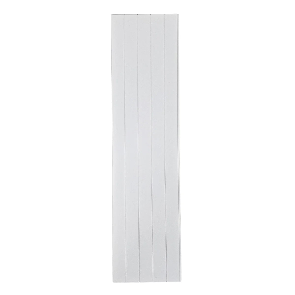 Close-up of the white slatted finish on wainscoting wall panels by Solid Furniture UK