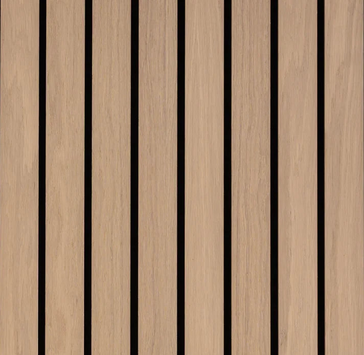 Wide Slat 3-Sided Acoustic Wall Panel in Premium Oak, DIY Wall Panel Solid Furniture UK