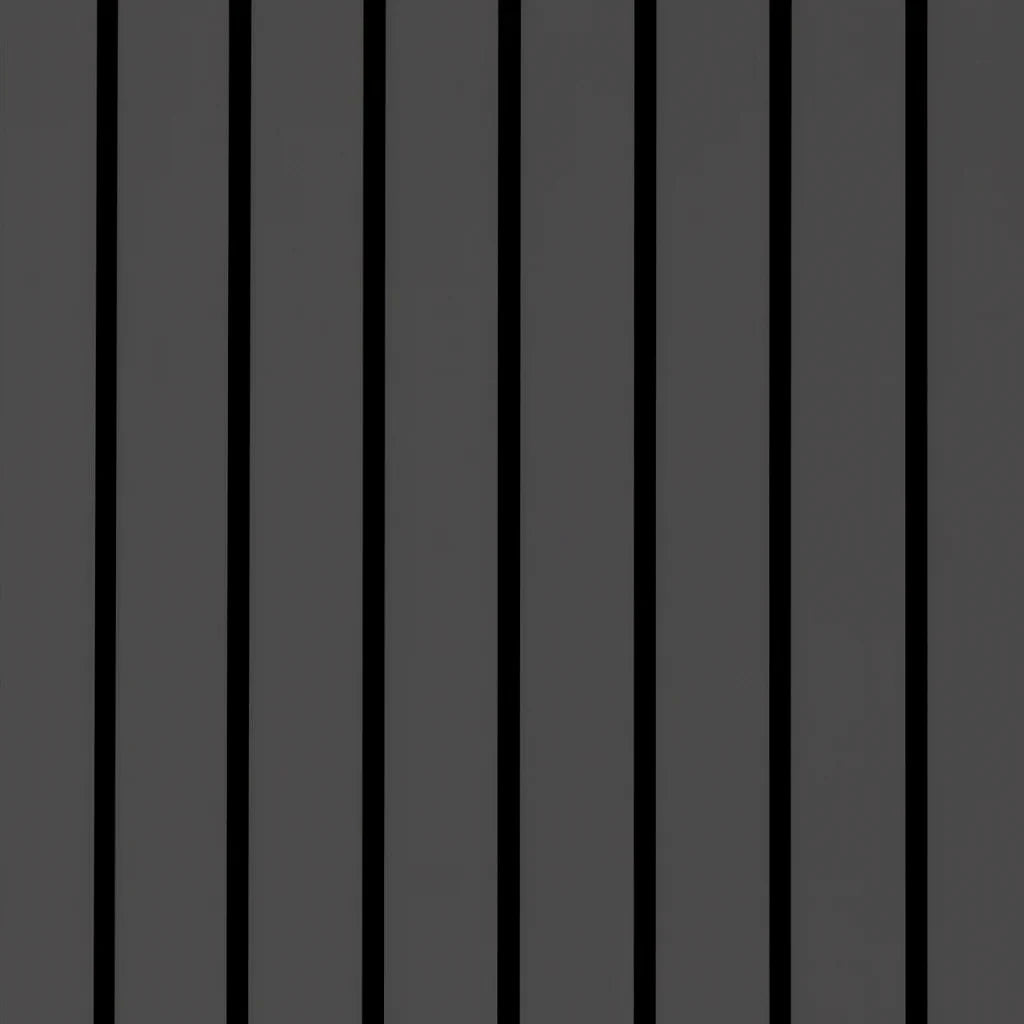 Front view of wide slat 3-sided grey wall panel showing clean lines, uniform finish, and modern contemporary design for a stylish feature wall solid furniture UK