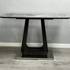 110cm Zermatt Console Table UK with grey ceramic top in a modern interior by Solid Furniture