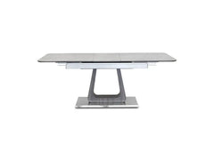 Back side view of Zermatt dining table highlighting sturdy frame, clean finish, and modern structure from Solid Furniture UK